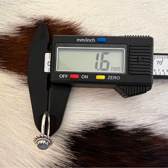 ❤️ Australian Opal Dark Denim Blue Sunburst Ring Navajo Sterling Silver Size 6.5 - Picture 14 of 15